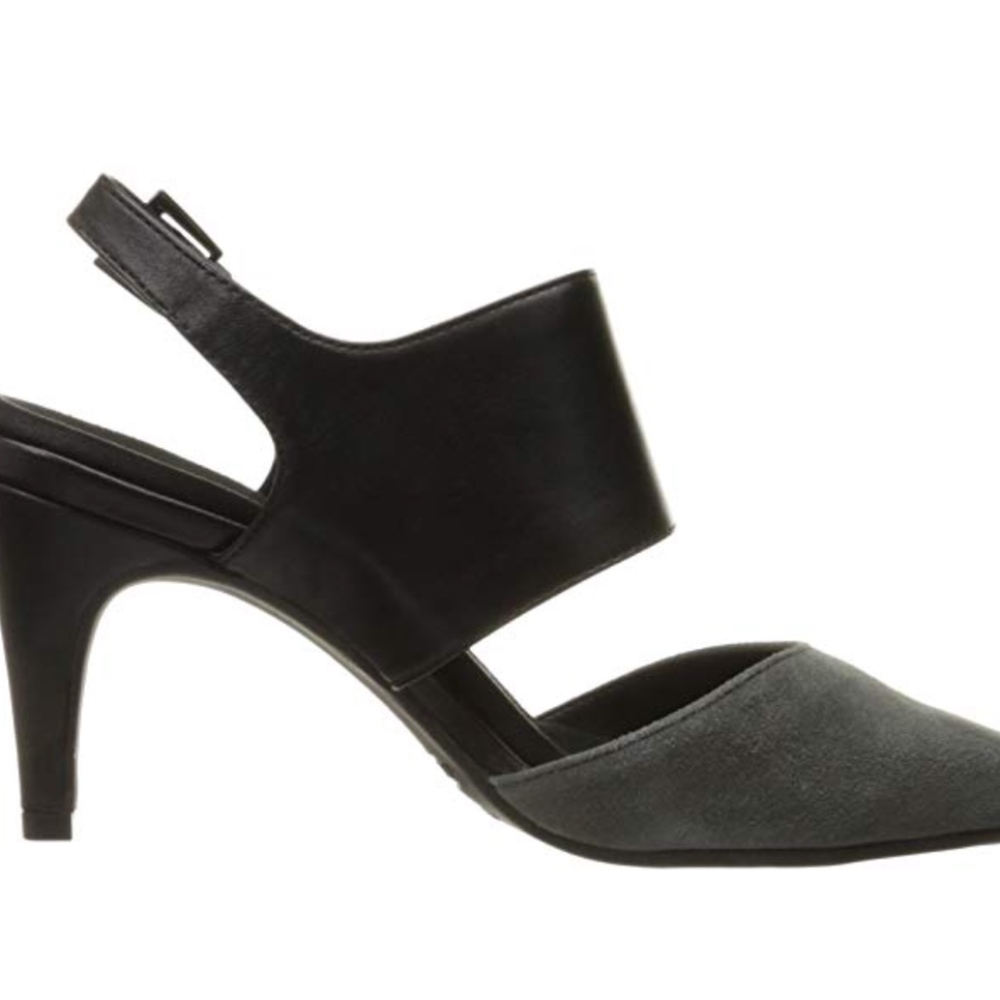 Aerosoles | Gray suede / black leather heels - Picture 2 of 7
